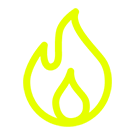Yellow icon of fire